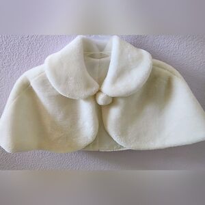 Little Girls M White Cape